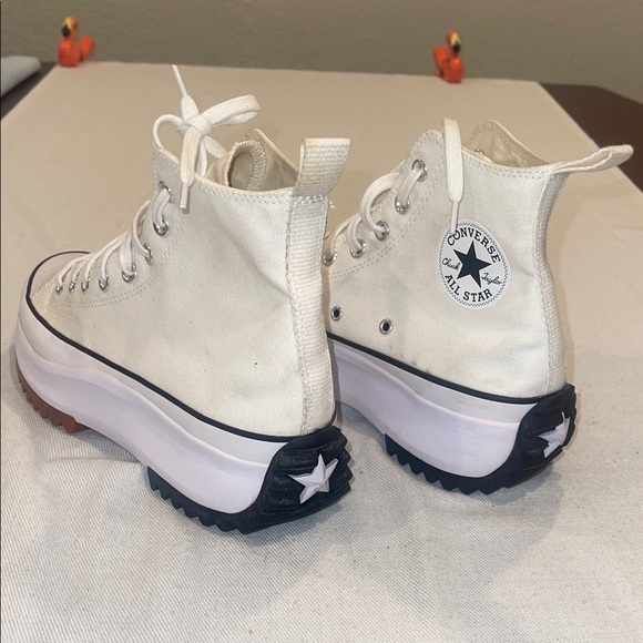Converse Cream High-Top Sneakers SZ M-8.5 W-10 - Picture 4 of 13